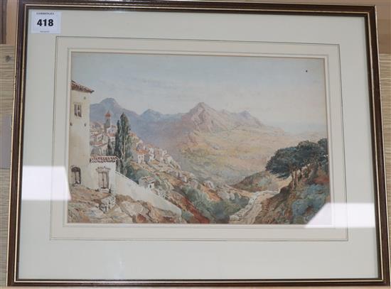 General Sir John Miller Adye (1819-1900), watercolour Gaucin, 9 x 13.5in